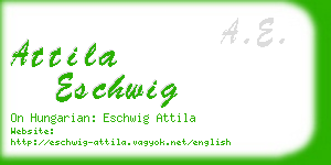 attila eschwig business card
